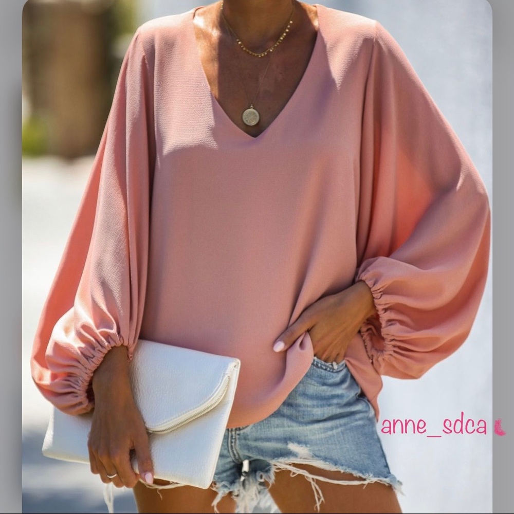 Bells Will Be Ringing Balloon Long Sleeve Blouse